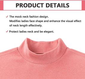 img 2 attached to 👚 Trendy and Comfortable Women's Turtleneck T-Shirt - Sizes S-2XL