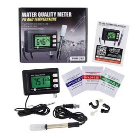 img 2 attached to 🔬 Advanced Digital Combo pH &amp; Temperature Meter - Aquarium Thermometer &amp; pH Monitor with Automatic Calibration for Fish Tank, Hydroponics, Aquaculture, &amp; Laboratory