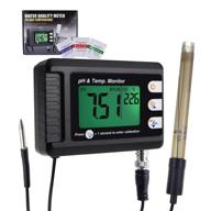 🔬 advanced digital combo ph &amp; temperature meter - aquarium thermometer &amp; ph monitor with automatic calibration for fish tank, hydroponics, aquaculture, &amp; laboratory logo