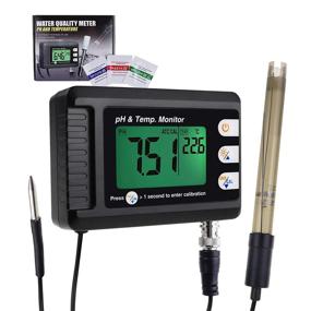 img 4 attached to 🔬 Advanced Digital Combo pH &amp; Temperature Meter - Aquarium Thermometer &amp; pH Monitor with Automatic Calibration for Fish Tank, Hydroponics, Aquaculture, &amp; Laboratory