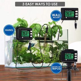 img 3 attached to 🔬 Advanced Digital Combo pH &amp; Temperature Meter - Aquarium Thermometer &amp; pH Monitor with Automatic Calibration for Fish Tank, Hydroponics, Aquaculture, &amp; Laboratory