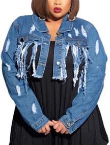 img 3 attached to Shuxiu Women Fashion Denim Jackets