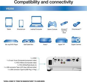 img 2 attached to 🎥 Epson VS250 SVGA 3,200 Lumens HDMI 3LCD Projector: Brilliant Color & White Brightness