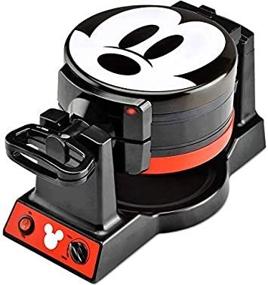 img 1 attached to Disney Mickey Mouse Double Flip Waffle Maker - Perfectly Cook Magical Mickey Shaped Waffles in Black and Red!