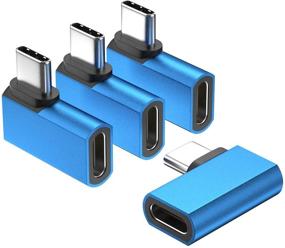 img 4 attached to UseBean Right Angle USB C Extension Adapter (4-Pack) - PD 100W, 90 Degree Gen2 Male to Female Extender for Lifeproof Otterbox Case, MacBook Pro & More