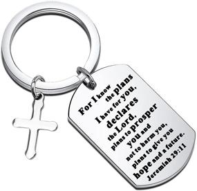img 4 attached to Jeremiah 29:11 Christian Gift Keychain - I Know The Plans I Have for You - Religious Jewelry for Christian Fans