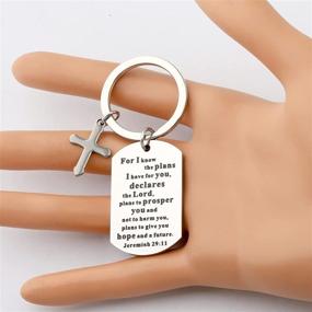 img 2 attached to Jeremiah 29:11 Christian Gift Keychain - I Know The Plans I Have for You - Religious Jewelry for Christian Fans