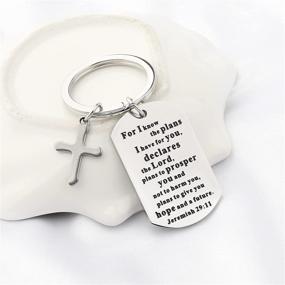 img 3 attached to Jeremiah 29:11 Christian Gift Keychain - I Know The Plans I Have for You - Religious Jewelry for Christian Fans