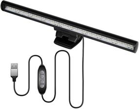 img 4 attached to 💡 DoLike Laptop Monitor Light Bar - E-Reading LED Task Lamp: No Glare, 3 Color Temperatures, 10 Brightness Levels, USB Powered Clip On Computer Monitor Light for Home, Travel, Office