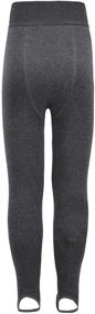 img 3 attached to 🔥 Warm Winter Footed Tights: HowJoJo Girls Fleece Lined Leggings, High Waist Pants