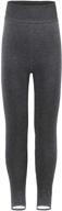 🔥 warm winter footed tights: howjojo girls fleece lined leggings, high waist pants logo