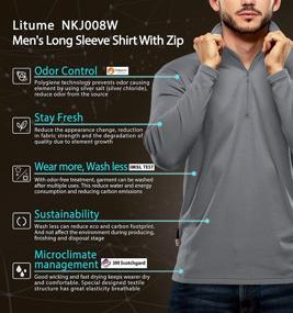 img 1 attached to Enhanced Performance with Litume Sleeve Control Quick Dry Running Men's Clothing