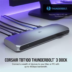 img 3 attached to 🔌 Thunderbolt 3 Док-станция Corsair TBT100 - Зарядка 85W, Поддержка двух 4k 60 Гц, 2X HDMI, 40Гб/с, USB-C Gen 2 (15W) x2, USB-A 3.1 (7.5W) x2, Гигабитаное Ethernet - Совместимость с ноутбуками Mac и PC