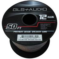 🔊 the ultimate solution: gls audio premium 12 gauge 50 feet speaker wire – unmatched 12awg cable for crystal clear audio – 50ft clear jacketed spool – bulk 50' roll logo