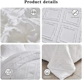 img 1 attached to 💎 Diamond Pattern Jacquard Embroidered Comforter Bedding for Kids