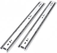 🗄️ set of 6 - 24 inch ultra silent full extension ball bearing drawer slides, 100lb capacity, nickel plated steel. choose from lengths of 10'', 12'', 14'', 16'', 18'', 20'', or 22'' logo