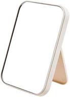 🪞 coobbar foldable desktop makeup mirror - simple & portable princess mirror for women (beige) logo