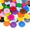 resin buttons sewing mixed colored logo