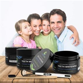 img 3 attached to Natural Teeth Whitening Powder with Activated Charcoal [Includes FREE Bamboo Toothbrush] | Brightening Teeth Coconut Charcoal | 60g / 2.11oz