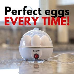 img 3 attached to 🥚 Egguru Soft, Medium, or Hard Boiled Egg Cooker Maker - 7 Egg Capacity, Automatic Shut Off, Noise-Free, White