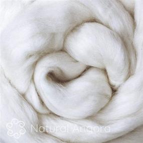 img 2 attached to 🐇 Premium Ultra Soft Angora Bunny Fiber: Ideal for Spinning, Blending, Felting, Dyeing & Fiber Arts. Natural Undyed Combed Top