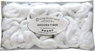 🐇 premium ultra soft angora bunny fiber: ideal for spinning, blending, felting, dyeing & fiber arts. natural undyed combed top logo