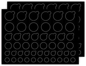 img 4 attached to 📸 Webcam/Camera Covers Privacy Stickers: Protect Your Lens Privacy with 100 Black Ultra Glossy Stickers in 3 Sizes & 2 Styles - Removable and Reusable Laptop Webcam Sticker