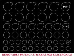 img 1 attached to 📸 Webcam/Camera Covers Privacy Stickers: Protect Your Lens Privacy with 100 Black Ultra Glossy Stickers in 3 Sizes & 2 Styles - Removable and Reusable Laptop Webcam Sticker