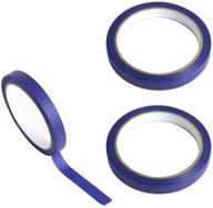 🎨 versatile hapy shop blue tape set - 3 pcs, 1/2 inch x 22 yards each, 66 yards total - removable marking masking tape for painters, trim edge finishing, and decorative purposes logo