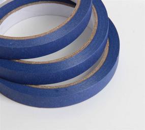 img 3 attached to 🎨 Versatile Hapy Shop Blue Tape Set - 3 Pcs, 1/2 Inch x 22 Yards each, 66 Yards Total - Removable Marking Masking Tape for Painters, Trim Edge Finishing, and Decorative Purposes