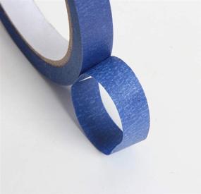 img 2 attached to 🎨 Versatile Hapy Shop Blue Tape Set - 3 Pcs, 1/2 Inch x 22 Yards each, 66 Yards Total - Removable Marking Masking Tape for Painters, Trim Edge Finishing, and Decorative Purposes