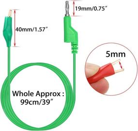 img 3 attached to 🔌 Sumnacon Multimeter Test Lead Set - Stackable Banana Plug to Alligator Clips Test Cable Kit - Protective, Flexible Silicone Electrical Test Wires for 500V/5A Electrical Testing