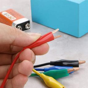 img 2 attached to 🔌 Sumnacon Multimeter Test Lead Set - Stackable Banana Plug to Alligator Clips Test Cable Kit - Protective, Flexible Silicone Electrical Test Wires for 500V/5A Electrical Testing