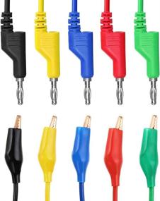 img 1 attached to 🔌 Sumnacon Multimeter Test Lead Set - Stackable Banana Plug to Alligator Clips Test Cable Kit - Protective, Flexible Silicone Electrical Test Wires for 500V/5A Electrical Testing