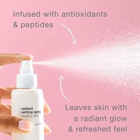 img 2 attached to 💦 Neutrogena Healthy Skin Radiant Makeup Setting Spray: Long-Lasting, Weightless Face Mist with Antioxidants & Peptides for Glowing, Healthy Skin - 3.4 fl. oz