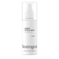 💦 neutrogena healthy skin radiant makeup setting spray: long-lasting, weightless face mist with antioxidants & peptides for glowing, healthy skin - 3.4 fl. oz logo