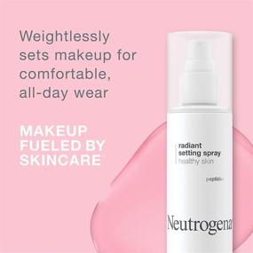 img 3 attached to 💦 Neutrogena Healthy Skin Radiant Makeup Setting Spray: Long-Lasting, Weightless Face Mist with Antioxidants & Peptides for Glowing, Healthy Skin - 3.4 fl. oz