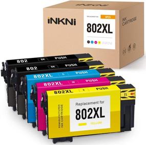 img 4 attached to INKNI Remanufactured Ink Cartridge Replacement for Epson 802 802XL T802XL - WF-4730 WF-4734 WF-4740 WF-4720 EC-4020 EC-4030 EC-4040 Printer Ink - 5-Pack (Black, Cyan, Magenta, Yellow)