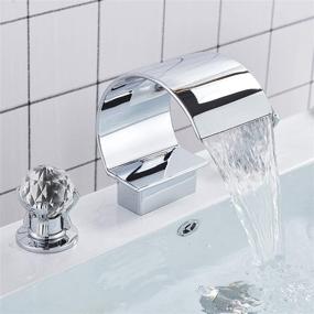 img 2 attached to 🛀 Rozin Waterfall Bathtub: Luxurious Crystal Widespread Fixture