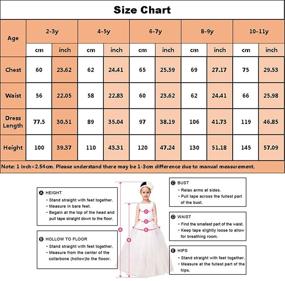 img 2 attached to 👗 Burgundy Ball Gown Pageant Dresses for Girls: Long Flower Puffy Tulle Prom, Wedding, Birthday, Christmas Party Dress - Ages 2-15