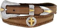 christian conchos western leather scalloped men's accessories logo