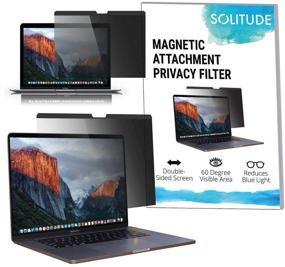 img 4 attached to Solitude Screens - Slimmest Magnetic Privacy Screen for MacBook Pro 16 inch - Dual-Sided Anti-Glare MacBook Pro 16 inch Screen Protector - Privacy Screen for MacBook Pro 16 inch Laptop Screen (2019+)