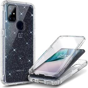 img 4 attached to 💎 NZND Case for OnePlus Nord N10 5G with Built-in Screen Protector, Full-Body Shockproof Rugged Bumper Cover, Impact Resistant Durable Phone Case - Crystal Glitter Clear