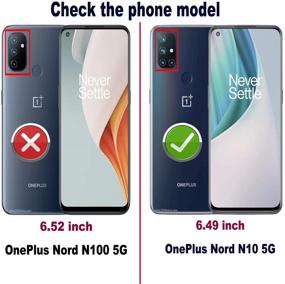 img 3 attached to Чехол NZND для OnePlus Nord N10 5G с встроенным защитным экраном, полнокорпусный ударопрочный бампер, ударопрочный прочный чехол для телефона - Кристально-глиттерный прозрачный