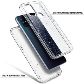 img 1 attached to 💎 NZND Case for OnePlus Nord N10 5G with Built-in Screen Protector, Full-Body Shockproof Rugged Bumper Cover, Impact Resistant Durable Phone Case - Crystal Glitter Clear