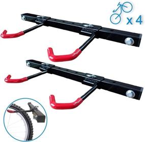 img 3 attached to 🚲 Garage Bike Wall Mount Storage Rack, Bicycle Hangers for Hanging 4 Bicycles, 2 Pack - Qualward