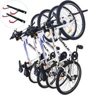 🚲 garage bike wall mount storage rack, bicycle hangers for hanging 4 bicycles, 2 pack - qualward logo