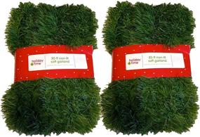 img 1 attached to 🎄 Enhance Your Holiday Décor with Holiday Time 50 Foot Non-Lit Green Soft Garland Set!