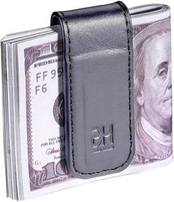 img 4 attached to Magnetic Leather Business Holder: Sleek Men's Accessories for a Professional Touch