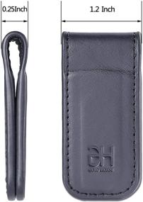 img 1 attached to Magnetic Leather Business Holder: Sleek Men's Accessories for a Professional Touch